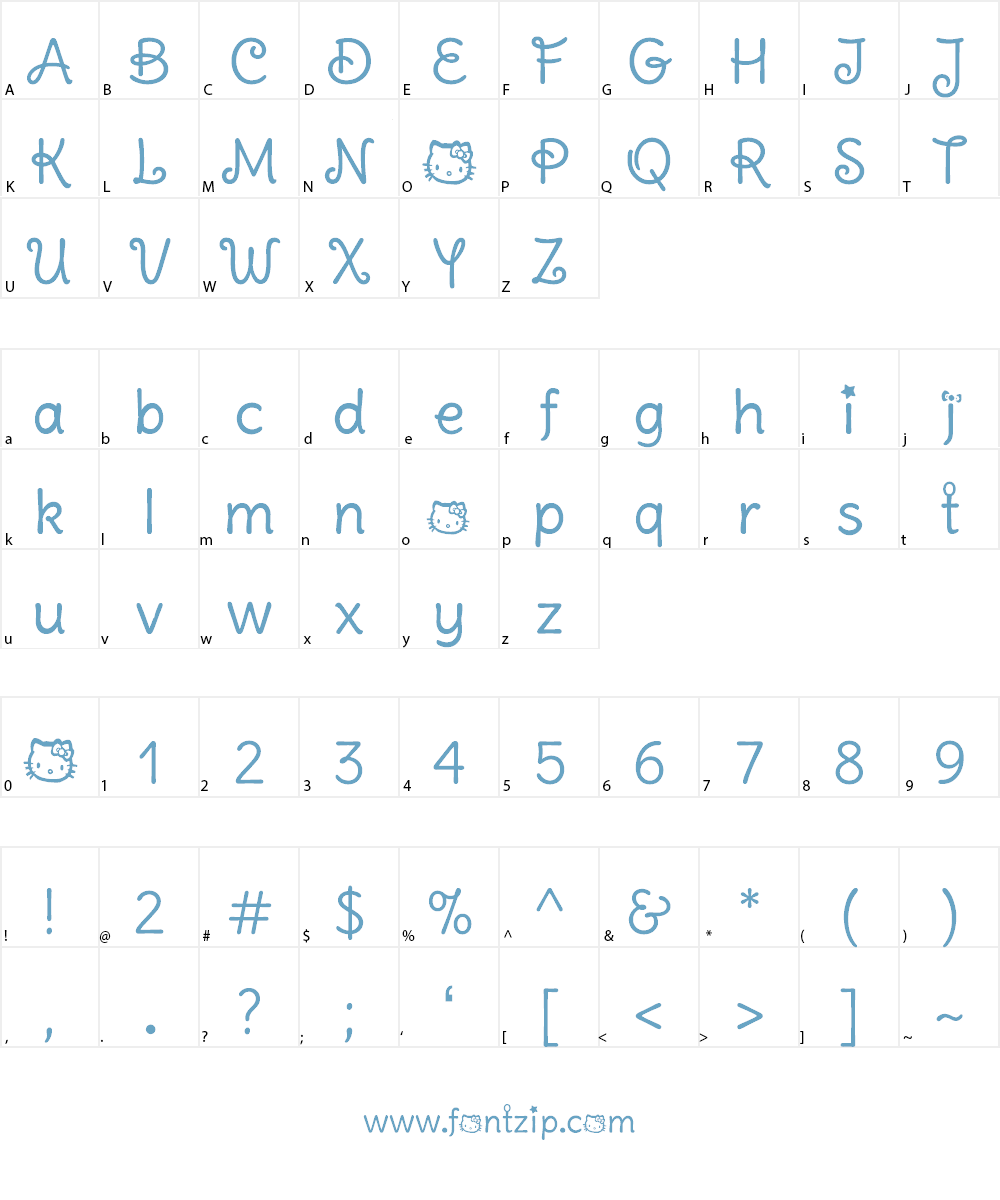 Pussy Cat Font Character